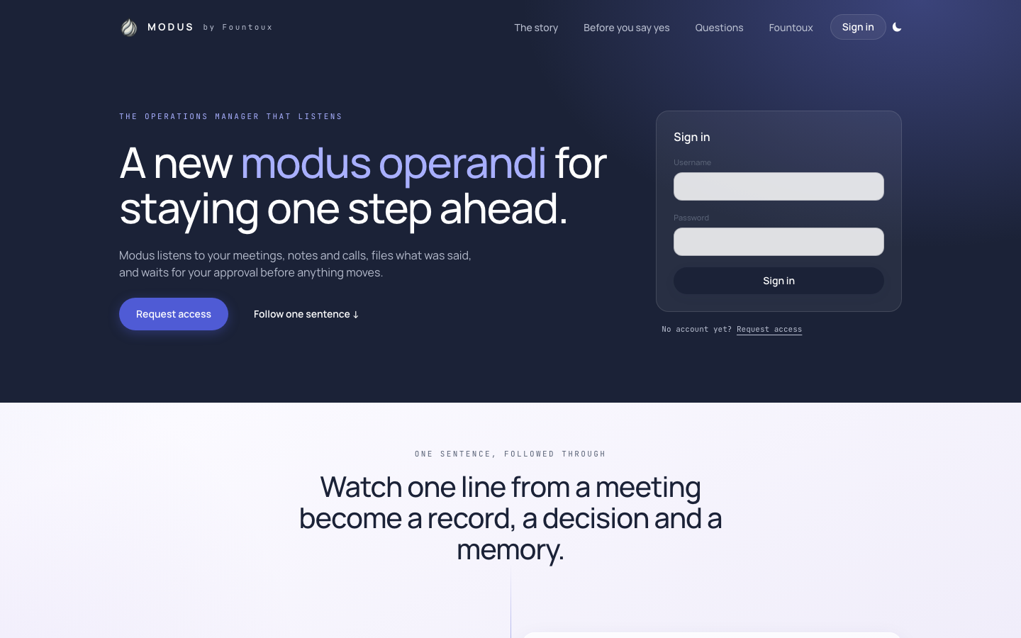 Modus: The operations manager that listens